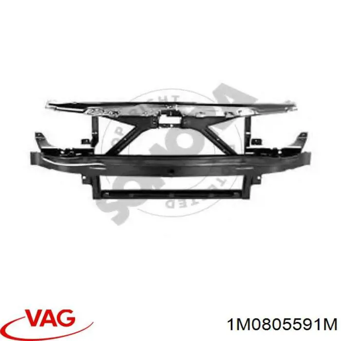 Osłona chłodnicy kompletna (panel mocowania reflektorów) VAG 1M0805591M cena, od 146,42 USD