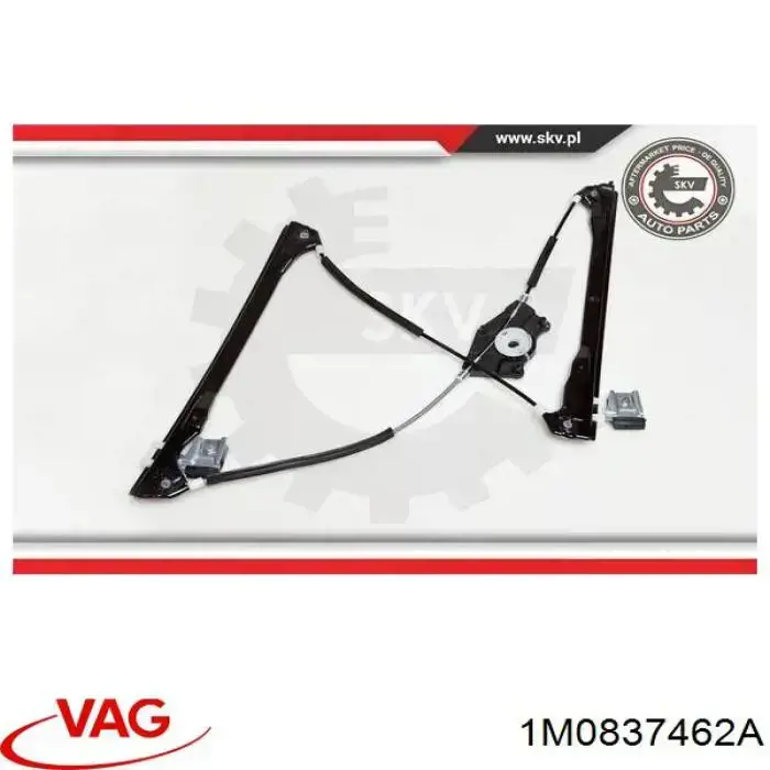 Mechanizm podnoszenia szyby drzwi przednich prawych VAG 1M0837462A cena, od 40,86 USD