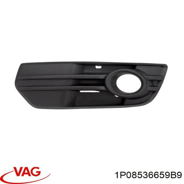 Do koszyka 1P0853665G9B9 VAG Zaślepka (kratki) lamp przeciwmgielnych zderzaka przedniego lewa