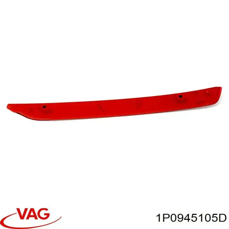 1P0945105D VAG Lampa odblaskowa zderzaka tylnego lewa