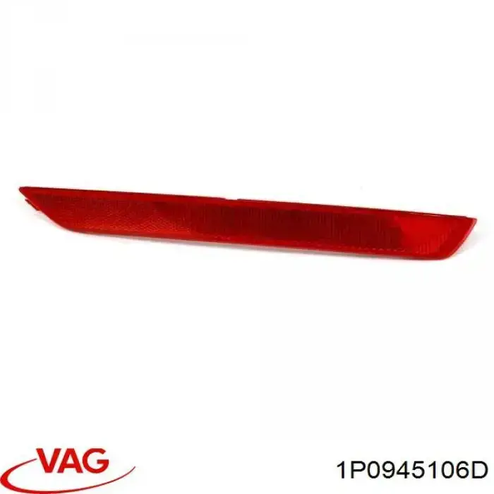 Lampa odblaskowa zderzaka tylnego prawa VAG 1P0945106D cena, od 17,50 USD