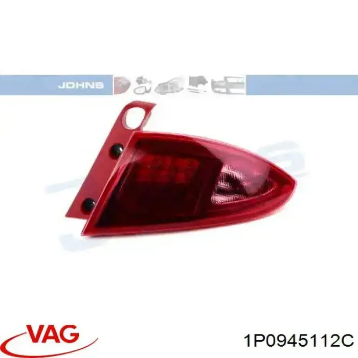 Lampa zespolona tylna prawa zewnętrzna VAG 1P0945112C cena, od 97,05 USD