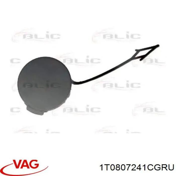 1T0807241CGRU VAG Zaślepka haku holowniczego zderzaka przednia