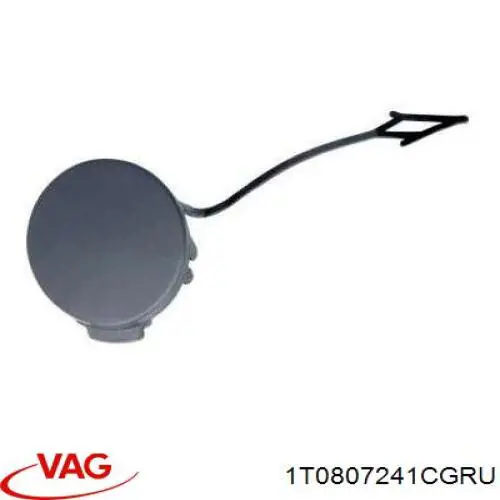 Zaślepka haku holowniczego zderzaka przednia VAG 1T0807241CGRU cena, od 15,59 USD