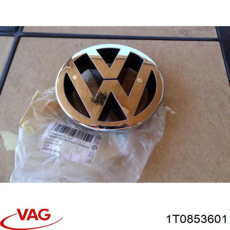 Do koszyka 1T0853601 VAG Emblemat na atrapę chłodnicy