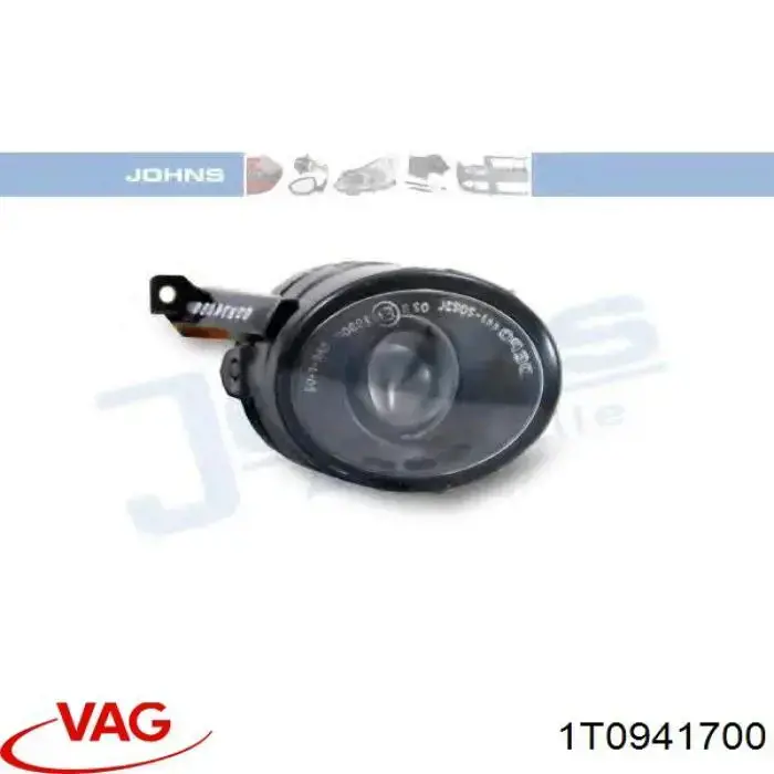 Lampa przeciwmgielna prawa VAG 1T0941700 cena, od 26,29 USD