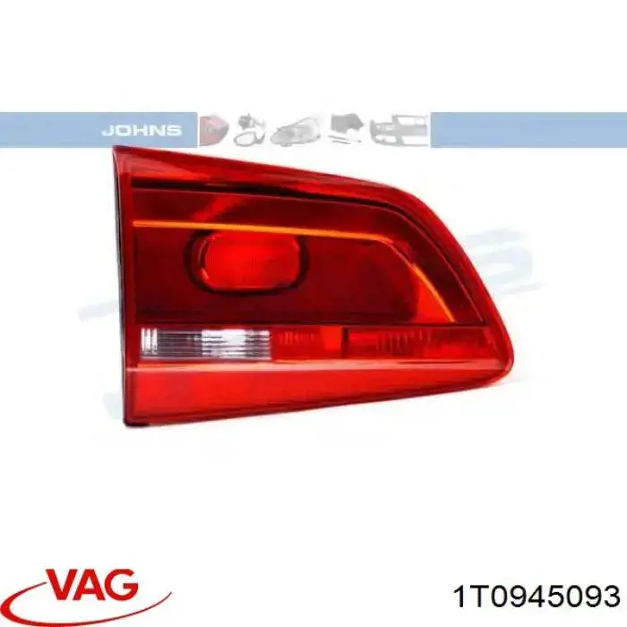 Lampa zespolona tylna lewa wewnętrzna VAG 1T0945093 cena, od 83,43 USD