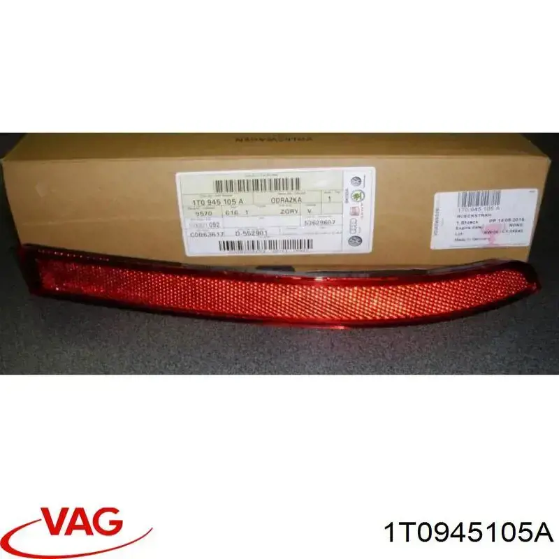 Lampa odblaskowa zderzaka tylnego lewa VAG 1T0945105A cena, od 48,99 USD