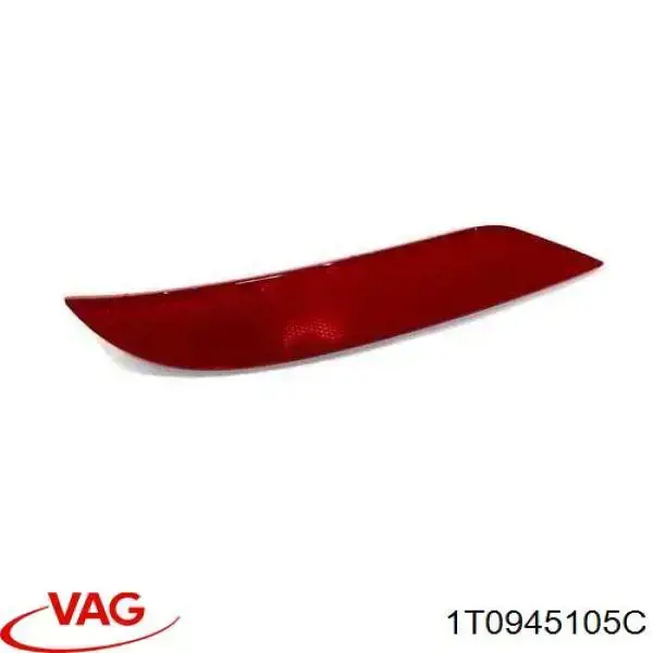 1T0945105C VAG Lampa odblaskowa zderzaka tylnego lewa