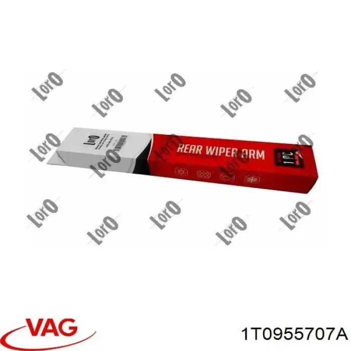 1T0955707A VAG Ramię wycieraczki szyby tylnej