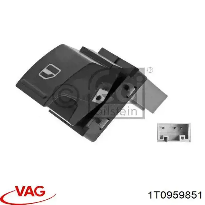 Włącznik przyciskowy podnośnika szyby przedni prawy VAG 1T0959851 cena, od 9,89 USD