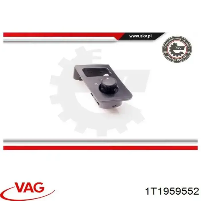 Sterownik lusterek bocznych, na drzwi 1T1959552 VAG