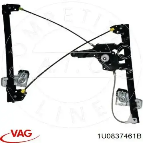 Do koszyka 1U0837461B VAG Mechanizm podnoszenia szyby drzwi przednich lewych