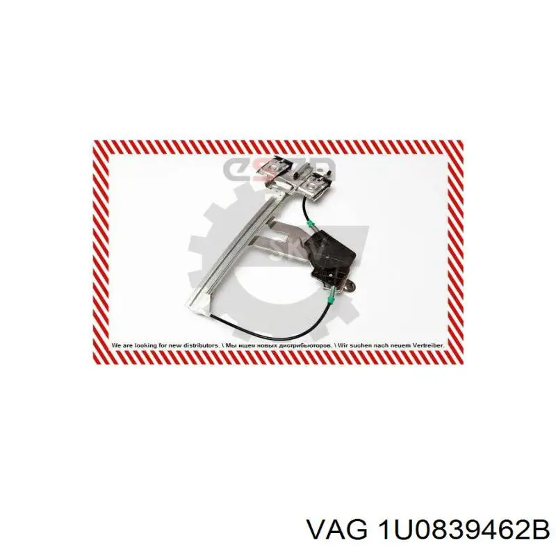 Do koszyka 1U0839462B VAG Mechanizm podnoszenia szyby drzwi tylnych prawych