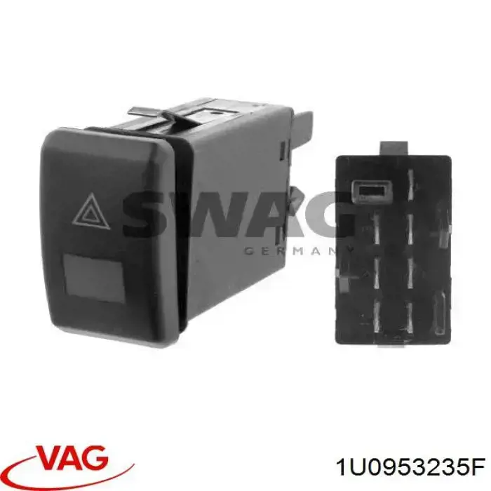 1U0953235F VAG Przycisk włączania światła awaryjnego