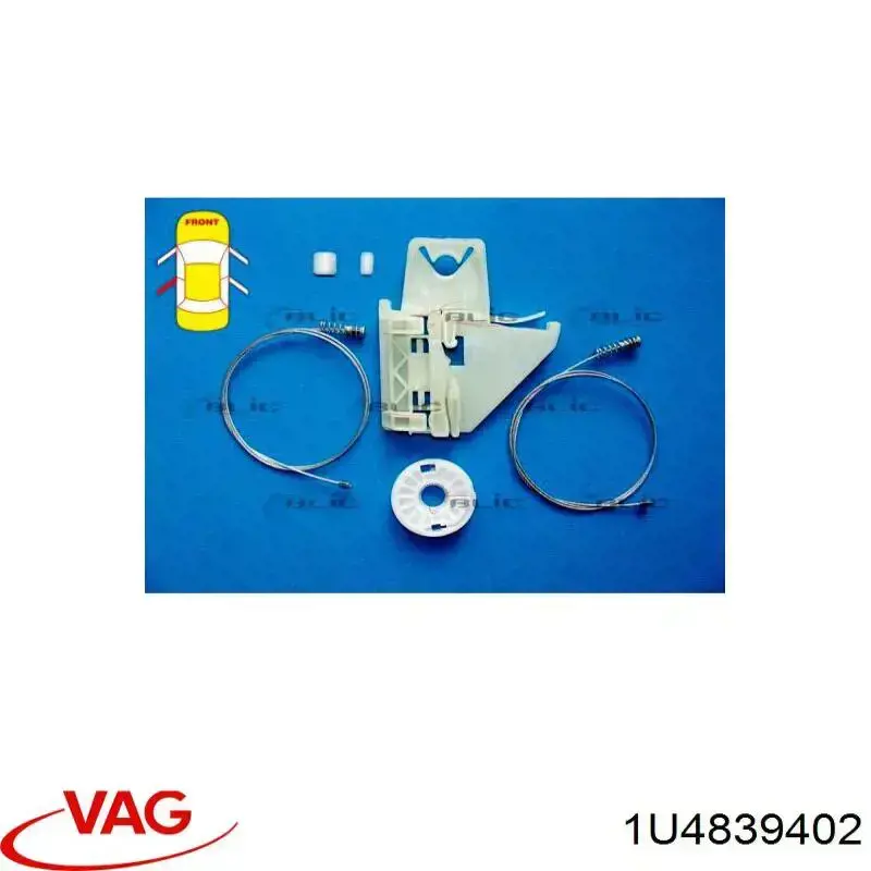 1U4839402 VAG Mechanizm podnoszenia szyby drzwi tylnych prawych
