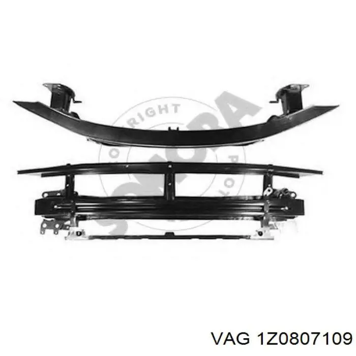 Wzmocnienie zderzaka przedniego VAG 1Z0807109 cena, od 50,16 USD