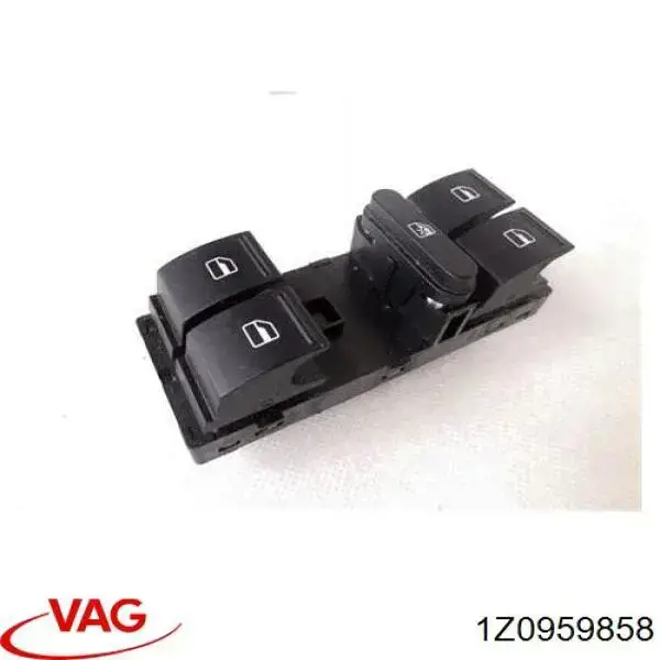 Do koszyka 1Z0959858 VAG Panel przyciskowy sterowania podnośnikiem szyby przedni lewy