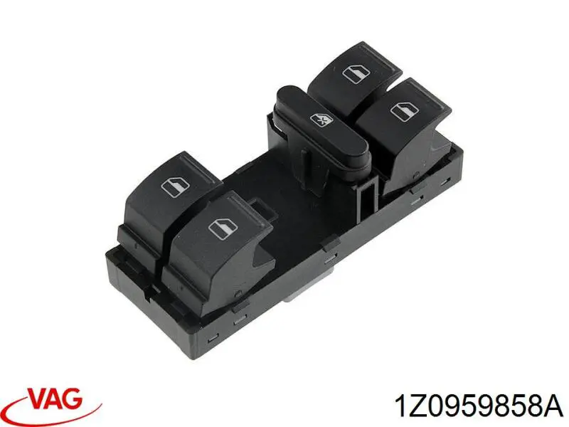 Panel przyciskowy sterowania podnośnikiem szyby przedni lewy VAG 1Z0959858A cena, od 26,87 USD