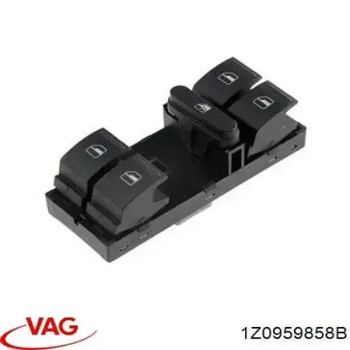1Z0959858B VAG panel przyciskowy sterowania podnośnikiem szyby przedni lewy