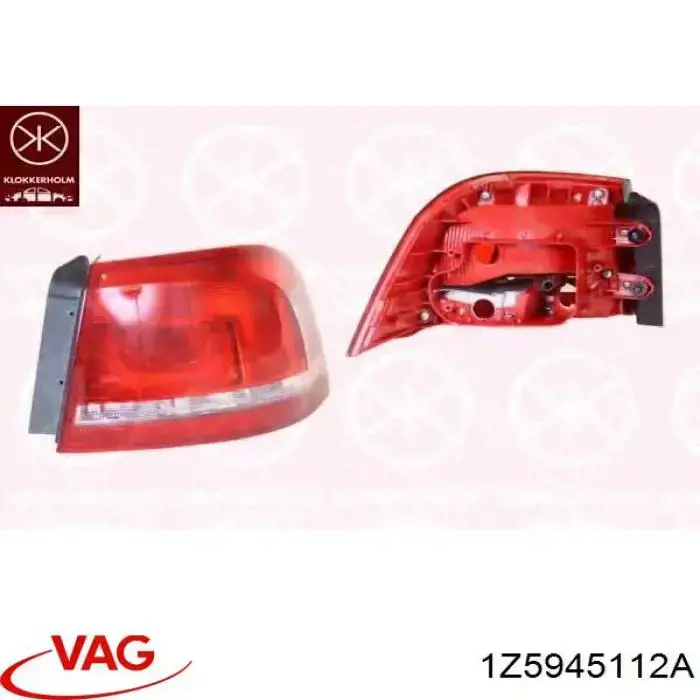 Lampa zespolona tylna prawa VAG 1Z5945112A cena, od 83,54 USD