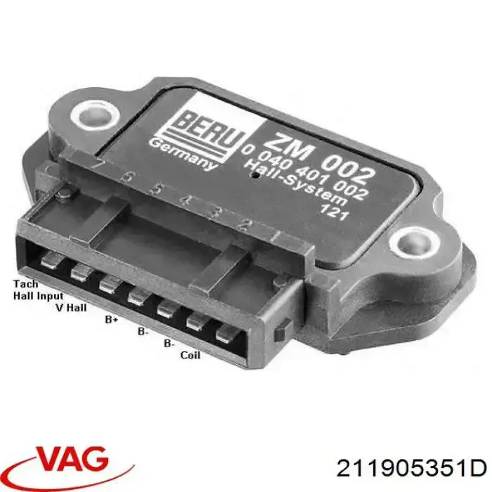 Moduł zapłonowy (komutator) VAG 211905351D cena, od 15,14 USD