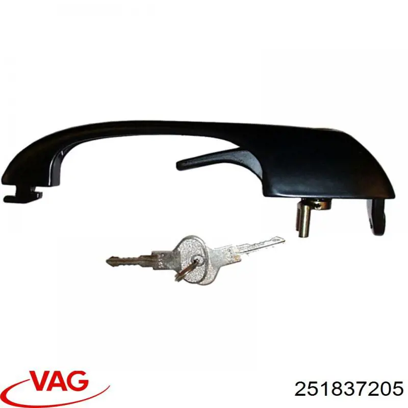 Do koszyka 251837205 VAG Klamka drzwi przednich zewnętrzna