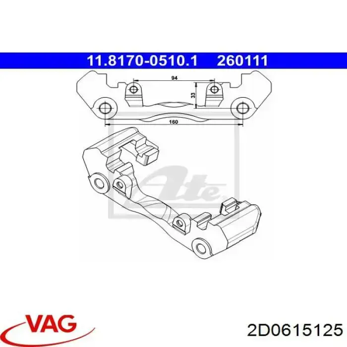 Do koszyka A0004214506 Mercedes Jarzmo zacisku hamulcowego przedniego