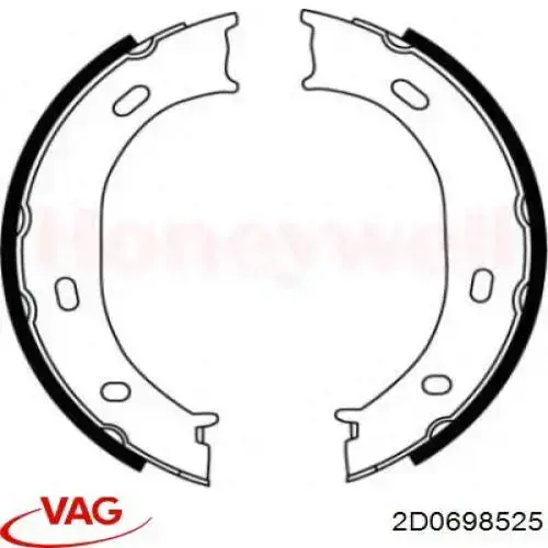 Klocki hamulca ręcznego VAG 2D0698525 cena, od 23,73 USD
