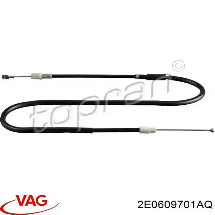 Linka hamulca ręcznego tylna prawa/lewa VAG 2E0609701AQ cena, od 17,58 USD