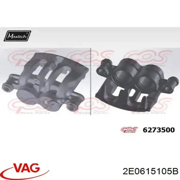 Zacisk hamulcowy przedni lewy VAG 2E0615105B cena, od 83,84 USD