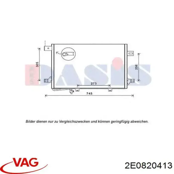 Chłodnica klimatyzacji 2E0820413 VAG