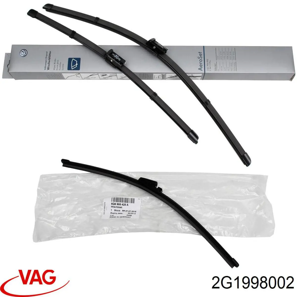 Pióro wycieraczki szyby przedniej, zestaw (2 szt.) VAG 2G1998002 cena, od 28,95 USD