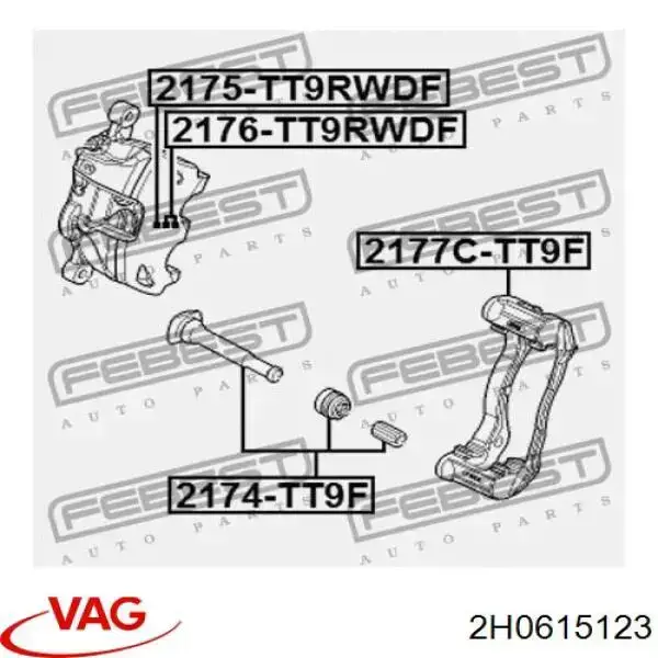 Zacisk hamulcowy przedni lewy Volkswagen AMAROK (2H)