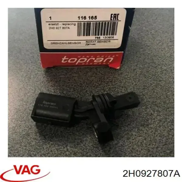 Czujnik ABS tylny lewy VAG 2H0927807A cena, od 15,68 USD