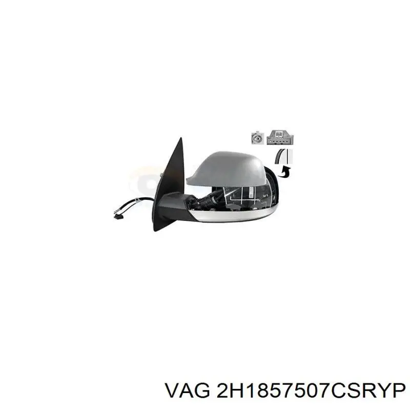 Lusterko wsteczne lewe VAG 2H1857507CERYP cena, od 219,82 USD