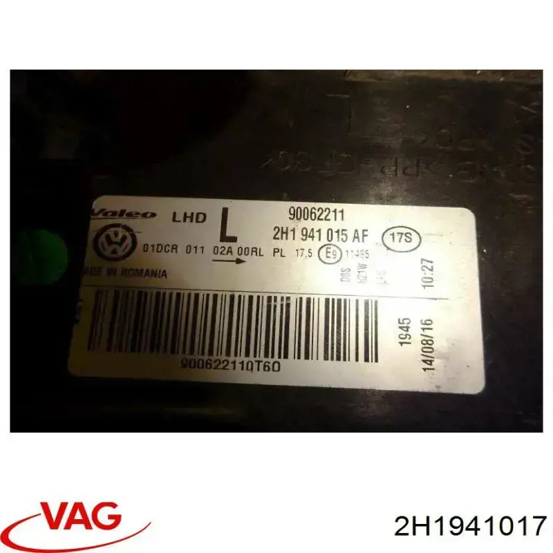 Reflektor lewy VAN Wezel 5785985V cena, od 792,57 USD