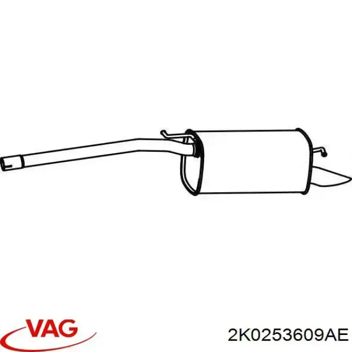 Tłumik, tylna część VAG 2K0253609AE cena, od 689,26 USD