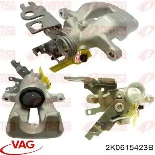 2K0615423B VAG Zacisk hamulcowy tylny lewy