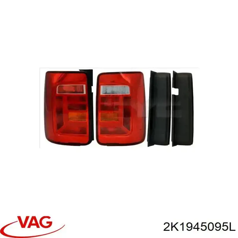 Lampa zespolona tylna lewa VAG 2K1945095L cena, od 109,47 USD