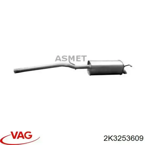 Tłumik, tylna część VAG 2K3253609 cena, od 118,61 USD