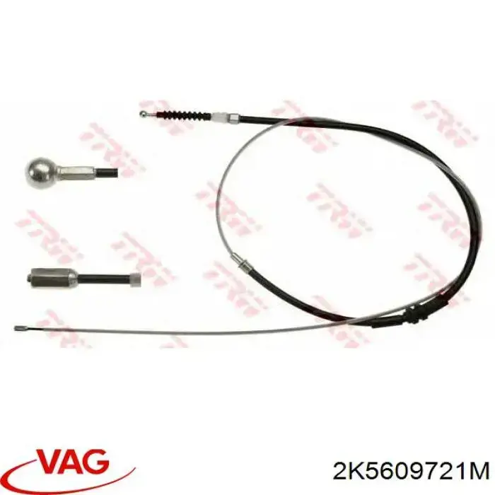 Linka hamulca ręcznego tylna prawa/lewa VAG 2K5609721M cena, od 15,61 USD