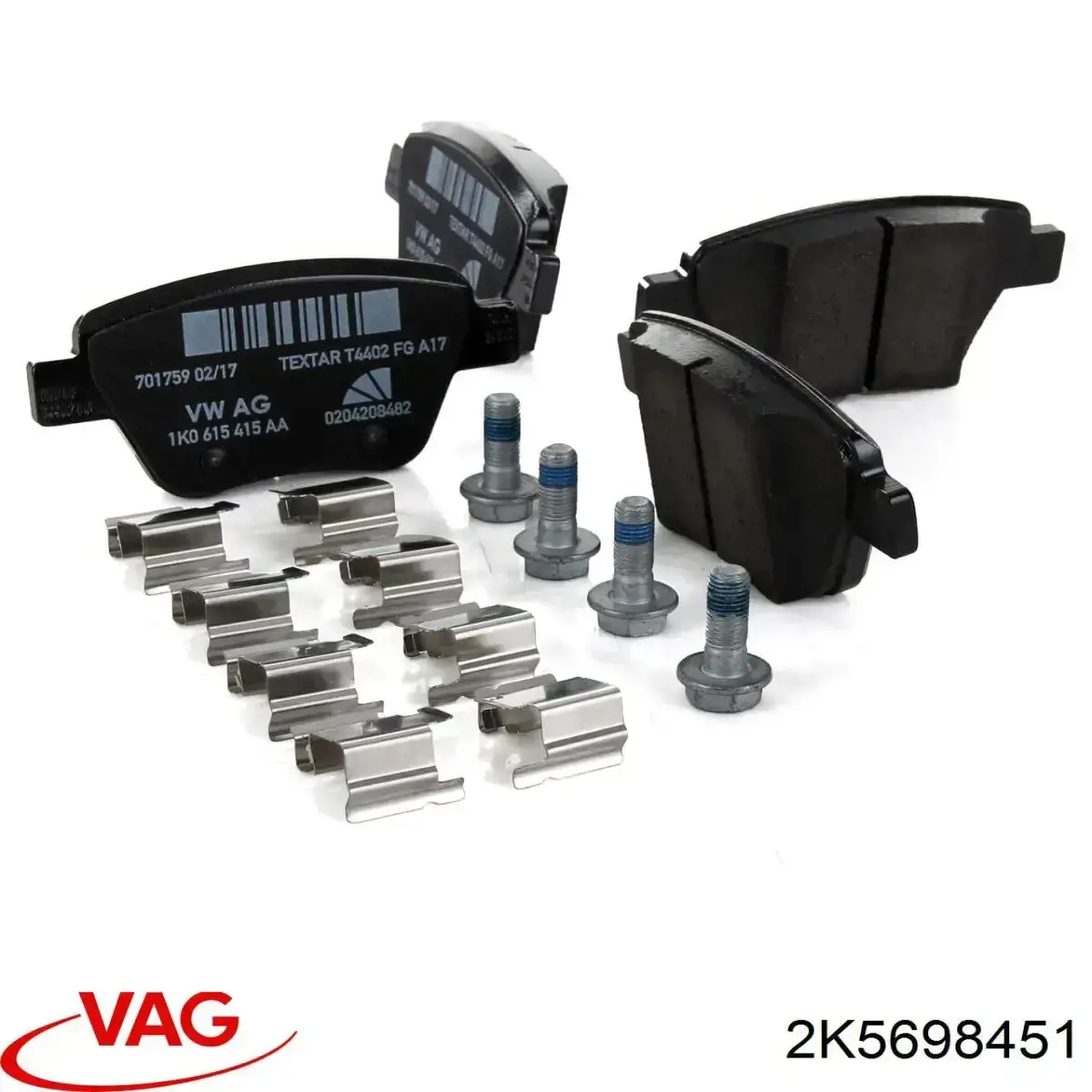 2K5698451 VAG Okładziny (klocki) do hamulców tarczowych tylne