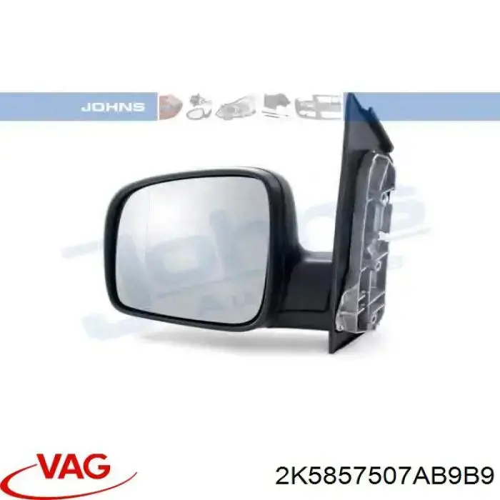 2K5857507AB9B9 VAG Lusterko wsteczne lewe