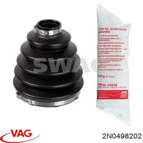 Osłona przegubu homokinetycznego półosi przedniej wewnętrzny lewy VAG 2N0498202 cena, od 22,27 USD
