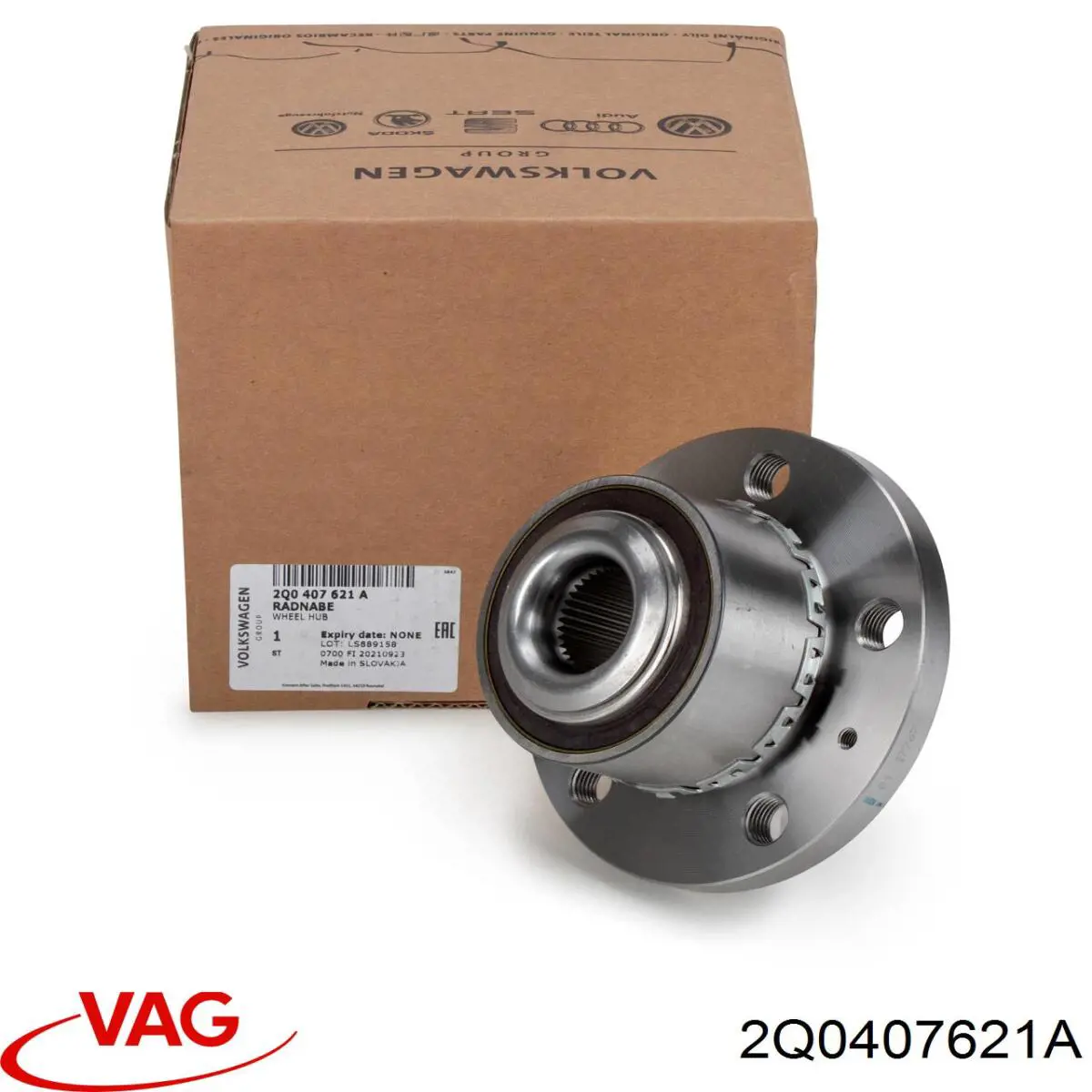 2Q0407621A VAG Piasta przednia