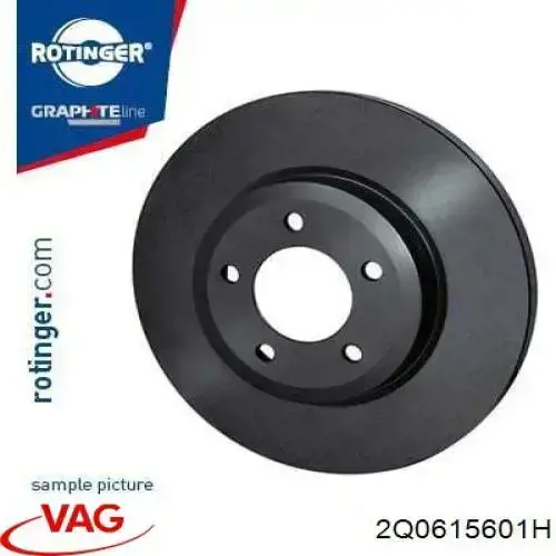 Do koszyka 2Q0615601H VAG Tarcza hamulcowa tylna