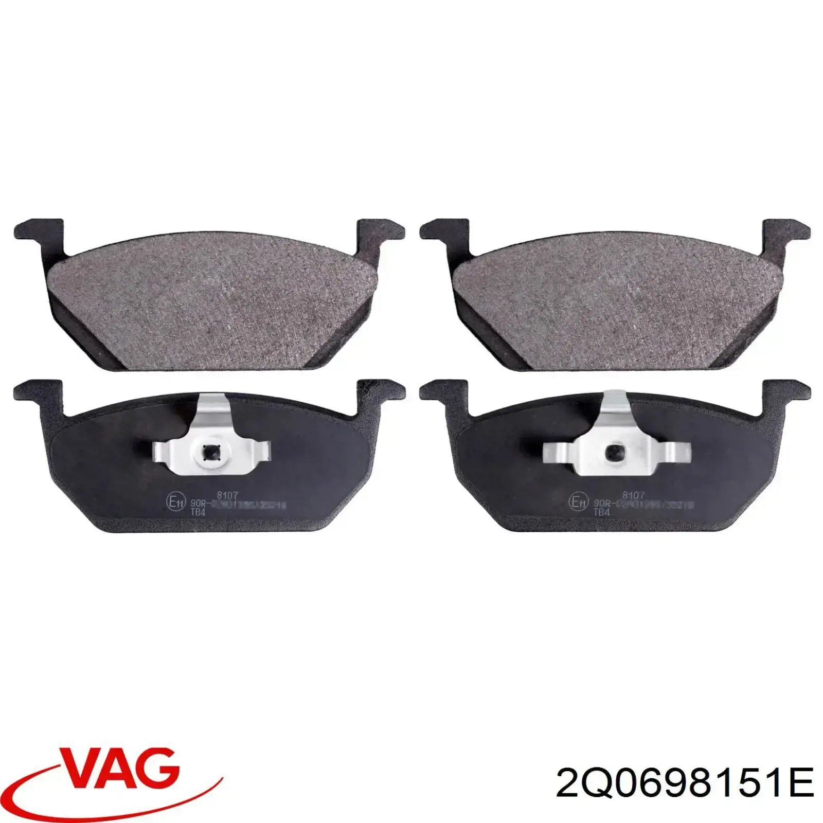 Klocki hamulcowe przednie tarczowe VAG 2Q0698151E cena, od 36,83 USD