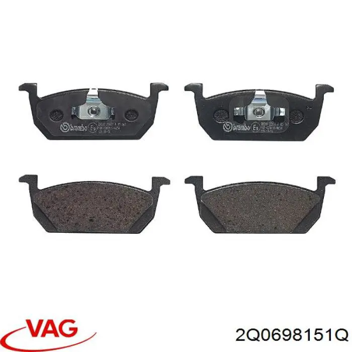 2Q0698151Q VAG Klocki hamulcowe przednie tarczowe