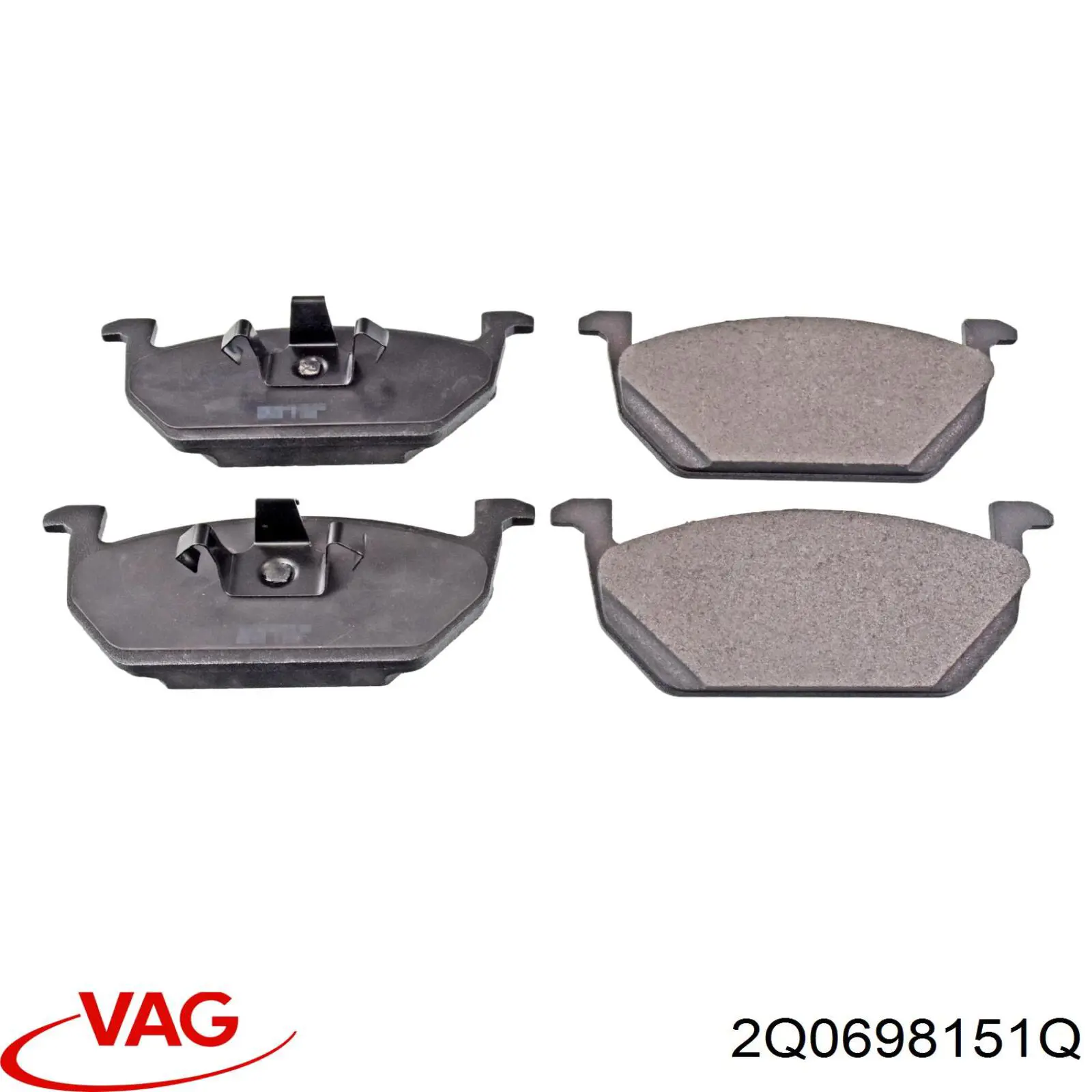Klocki hamulcowe przednie tarczowe VAG 2Q0698151Q cena, od 43,70 USD